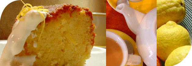 Lemon cake made with olive oil